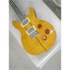 Custom Shop Flame Maple Top Yellow Electric Guitar