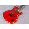 Custom Built Mayones Regius 7 String Electric Guitar Tiger Maple Red