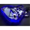 Crystal Stratocaster Blue Led Light Plexiglass Body and Neck Acrylic Electric Guitar