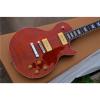 Custom Shop LP Red Orange Tiger Flame Maple Top Electric Guitar