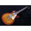 Custom Cherry Yellow Carved Plain Mahogany Top Electric Guitar