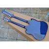 Custom Shop Don Felder EDS 1275 SG Double Neck Transparent Midnight Blue Electric Guitar