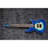 Custom Built Regius 7 String Transparet Blue Finish Mayones Guitar