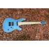 Custom Built Regius 7 String Blue Flame Maple Top Finish Mayones Guitar