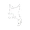 Musiclily P Bass pickguard for Precision Bass Guitar, 4Ply Pearl Parchment
