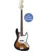 Squier by Fender Affinity Jazz Electric Bass Guitar, Rosewood Fretboard with Gear Guardian Extended Warranty - Brown Sunburst