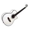 Martin Smith W-401E-WHT Electric Acoustic Guitar Cutaway, White