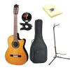 Ibanez GA6CE Amber Electro Classical Guitar With Guitar Bag, Guitar Stand, Snark SN5X Clip-On Tuner &amp; Violin And Custom Designed Instrument Cloth