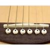 Acoustic Guitar Cream Bridge Pins With Black Dot(Pack Of 6)