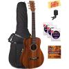 Martin LXK2 Little Martin Acoustic Guitar Bundle with Gig Bag, Tuner, 3 Packs of Strings, Austin Bazaar DVD, and Polishing Cloth