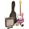 SX Ursa 2 RN PK MPP LH Full Size Left Handed Purple Bass Guitar Package w/Amp, Carry Bag and Instructional Video
