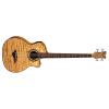 Dean EQABA GN Exotica Quilt Ash Acoustic/Electric Bass Guitar with Aphex, Gloss Natural