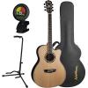 Washburn AG20CEK Nat Grand Auditorium Acoustic Electric Guitar w/ Hard Case, Stand, and Tuner