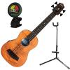 Kala UBASS EM FSRW Acoustic Electric Bass Exotic Mahogany with Round Wound Strings w/ Stand and Tuner