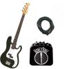 It&rsquo;s All About the Bass Pack - Black Kay Electric Bass Guitar Medium Scale w/Honey tone Mini Amp w/Extra Cable