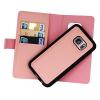 Bonice Case Cover for Samsung S7 Edge, Detachable Premium Leather Magnetic Folio Zipper Protective Phone Wallet Case with Multiple Card Slots Extra Wallet Storage for Samsung Galaxy S7 Edge - Pink