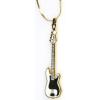Harmony Jewelry Fender Bass Electric Guitar Necklace - White