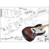 Plan of Fender Jazz Bass 4 String - Full Scale Print