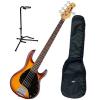 Sterling by Music Man RAY5-HBS/R 5 String Electric Bass Honeyburst Satin w/ Gig Bag and Stand
