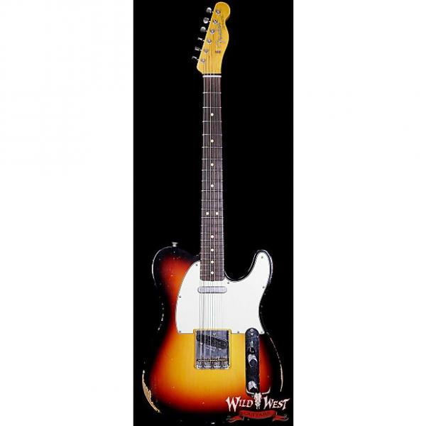 Custom Fender Custom Shop 1963 Telecaster Relic Rosewood Fretboard 3 Tone Sunburst