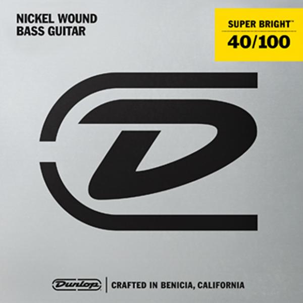 Custom Dunlop Super Bright Nickel Wound Bass String Set .40-.100 3 Sets @ $29.00