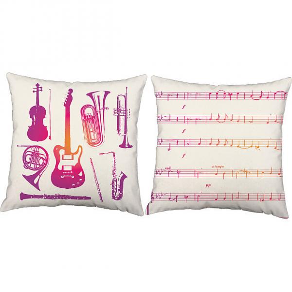 Custom Pink Instruments - RoomCraft Throw Pillows