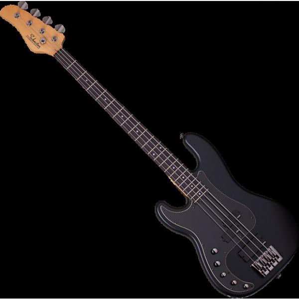 Custom Schecter Diamond-P Custom Active Left-Handed Electric Bass Satin Black