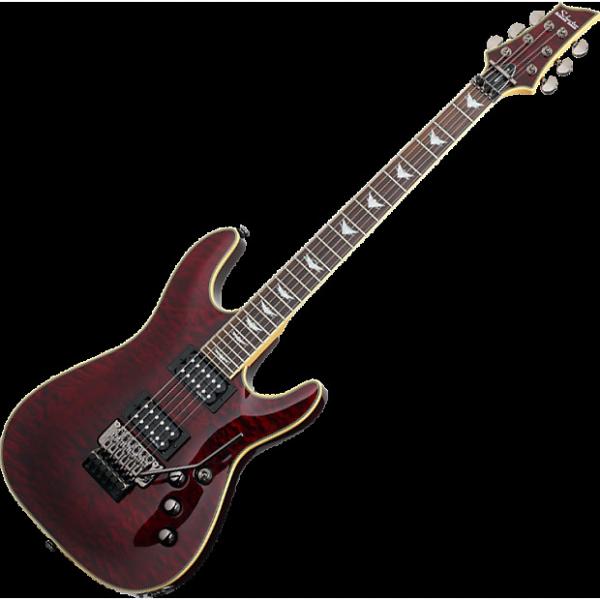 Custom Schecter Omen Extreme-FR Electric Guitar in Black Cherry Finish