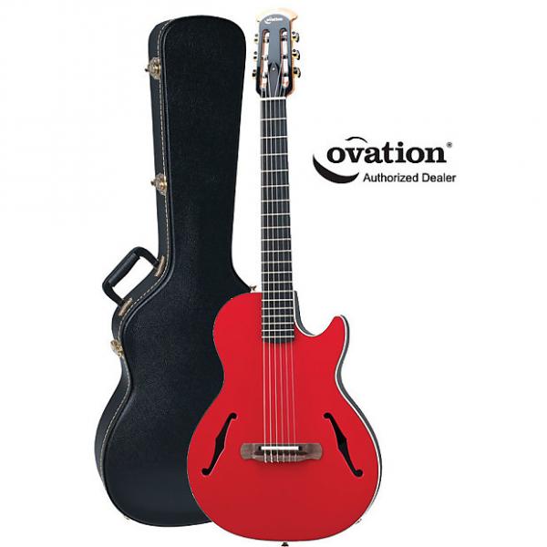 Custom Ovation YM63 Yngwie Malmsteen Viper Nylon-String Red Acoustic-Electric Guitar