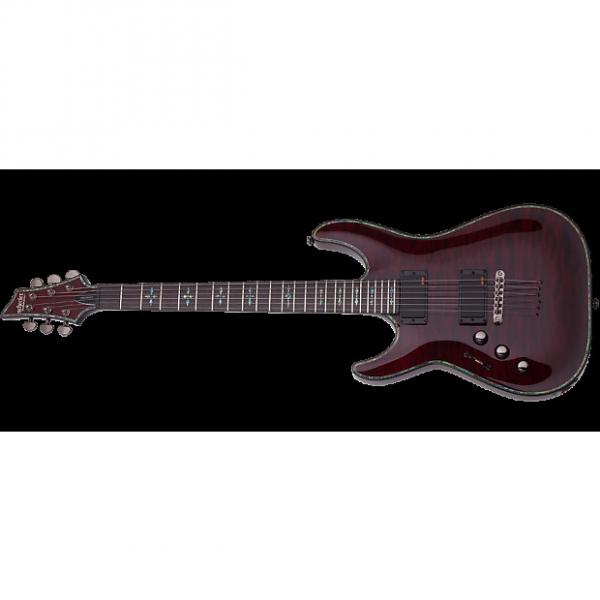 Custom Schecter Hellraiser C-1 Left-Handed Electric Guitar Black Cherry