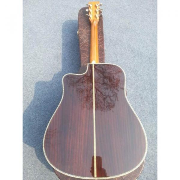 Custom Shop Martin D45 Natural Acoustic Electric Guitar Cutaway Fishman EQ Sitka Solid Spruce Top With Ox Bone Nut &amp; Saddler