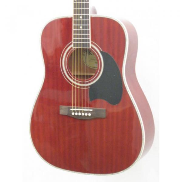 2013 Kona K216TRE Transparent Red Acoustic Electric Dreadnought Guitar