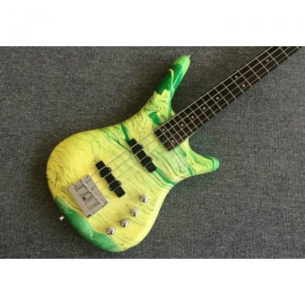 Custom Shop Warwick 4 Strings Green Yellow Bass