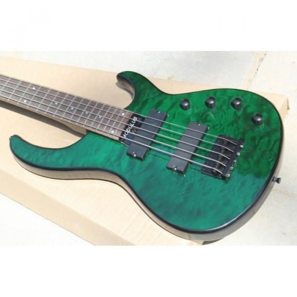 Custom Shop Modulus Quantum 5 Quilted Green Maple Top 5 String Bass
