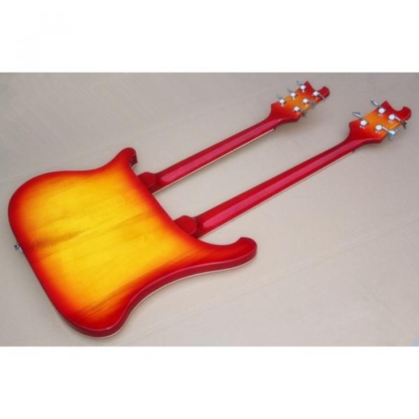 Custom Shop 4003 Double Neck Cherry Burst 4 String Bass 6 String Guitar