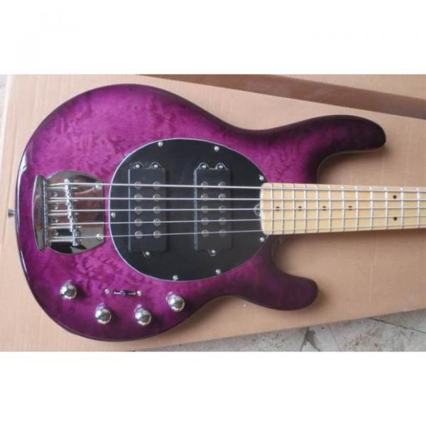 Custom Purple Burst Music Man Sting Ray 5 Bass Quilted Maple
