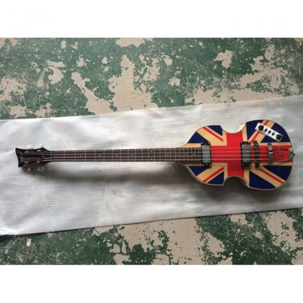 Custom Hofner Jubilee Union Jack Paul Mcartney Violin Bass Guitar