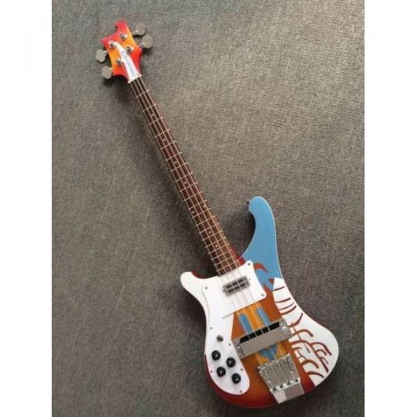 Custom Build Rickenbacker Paul McCartney's 1964 4001 Lefty Bass Psychedelic Paint
