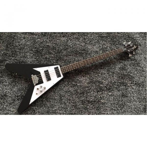 Custom Black guitarra Flying V 120 4 String Electric Bass