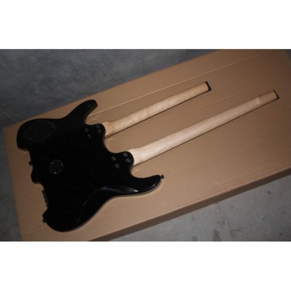 Custom Shop Double Neck Black 6 String Guitar Steinberger Headless 6 String Bass