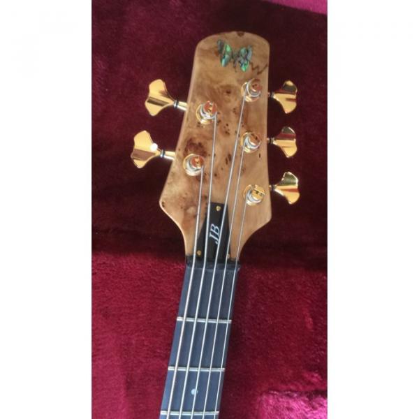 Custom Built Butterfly Fodera 5 Strings Bass Natural Finish Ebony Fingerboard Ramp