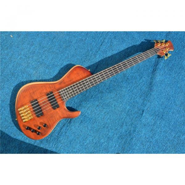 Custom American Standard 5 String Bass Rust Quilted