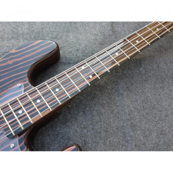 Custom Build Fender Zebra Wood Geddy Lee Jazz Bass 4 String