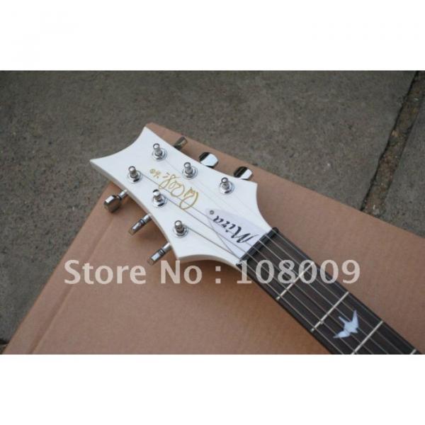 White PRS Mira Bird Inlay 2 Zebra Pickups Electric Guitar