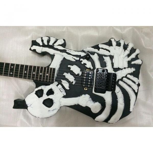 Custom Shop Skull Dark Emo Carved Electric Guitar