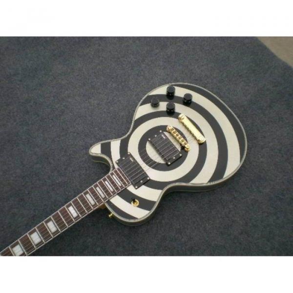 Custom Shop Silver Zakk Wylde Bullseyes Electric Guitar