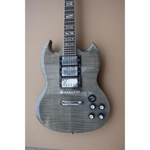 Custom Shop SG Gray Tiger Maple Top Supreme Electric Guitar