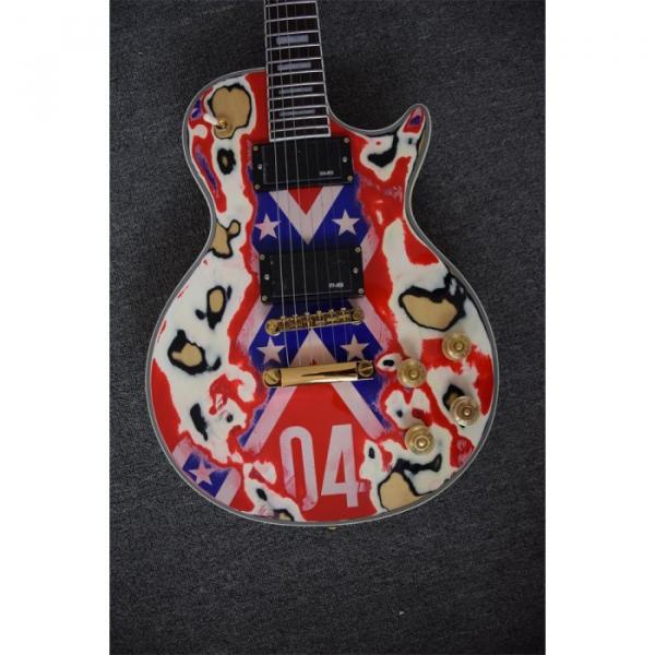 Custom Shop Relic Gore Rebel Confederate Flag Electric  Guitar