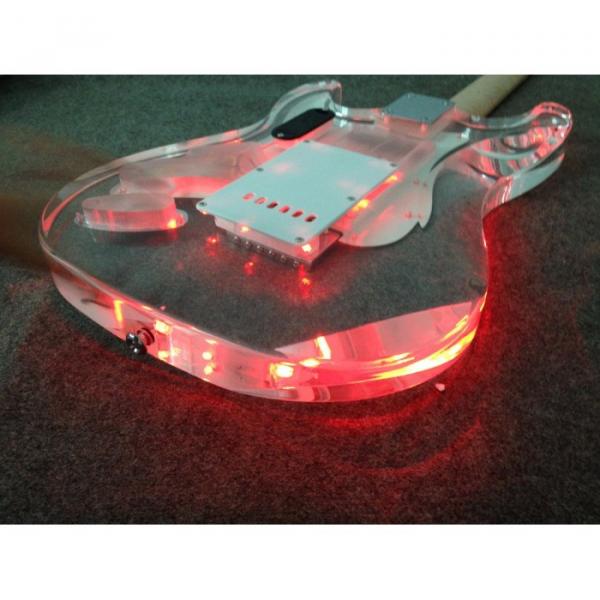Custom Shop Plexiglass Red Led Acrylic Stratocaster Electric Guitar