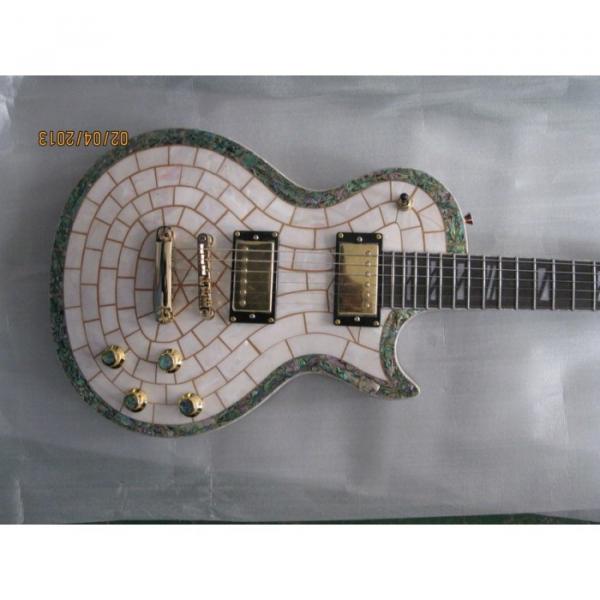 Custom Shop Mother of Pearl Abalone Top Japan Parts Electric Guitar MOP